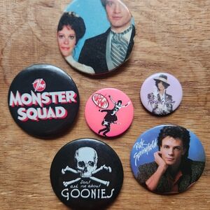 Vintage Movie and Music Button Set